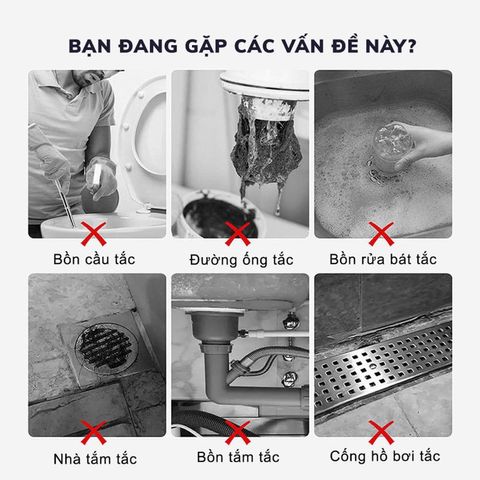 Bột Thông Tắc Cống Thần Thánh Hương Chanh Bạc Hà (Combo 5 Hộp) - Giải Pháp Tiện Lợi Xử Lý Tắc Nghẽn Đường Ống Nhanh Chóng