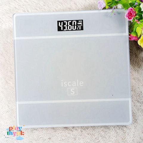 Cân Sức Khỏe Điện Tử ISCALE SE - Thiết Kế Sang Trọng, Kính Cường Lực, Tải Trọng 180kg, Dễ Dàng Theo Dõi Sức Khỏe Gia Đình
