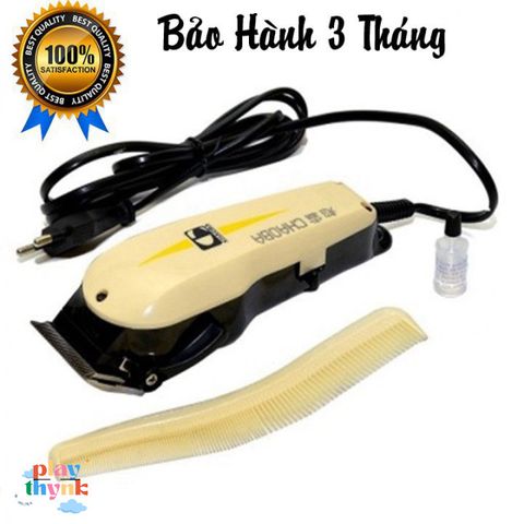 Máy Cắt Tóc Trẻ Em Chaoba 808 Chính Hãng - Tông Đơ Dùng Điện Có Dây, Thiết Kế Gọn Nhẹ, Dễ Dàng Sử Dụng, Màu Vàng Kem Đen