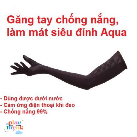 Găng Tay Nhật Bản Aqua Long - Chống Nắng, Làm Mát, Thoải Mái Vận Hành Điện Thoại, Dùng Được Trong Nước, Phù Hợp Mùa Hè