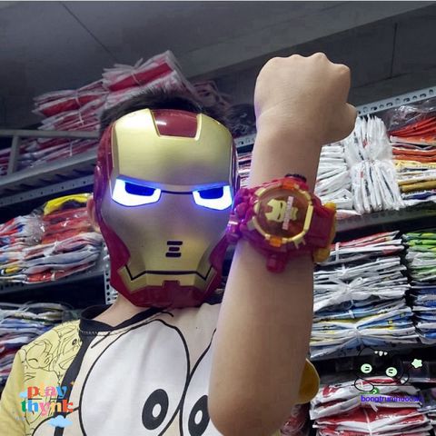 Khẩu Trang Phát Sáng Siêu Nhân Avengers - Mặt Nạ Độc Đáo Dành Cho Trẻ Em và Người Lớn, An Toàn Và Thú Vị
