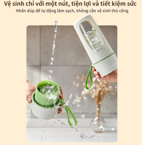 Máy Xay Sinh Tố Cầm Tay Mini - Dung Tích 340ml, Pin 3000mAh, Di Động Nhỏ Gọn Cho Chuyến Du Lịch, Công Suất 55W