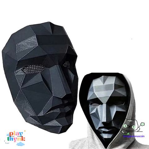 Mặt Nạ Gác Cổng Squid Game - Phụ Kiện Hóa Trang Halloween Cho Nam Nữ, Cosplay Siêu Đẳng Thảo Mộc Trò Chơi Con Mực