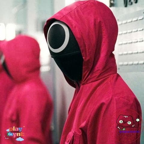 Mặt Nạ Gác Cổng Squid Game - Phụ Kiện Hóa Trang Halloween Cho Nam Nữ, Cosplay Siêu Đẳng Thảo Mộc Trò Chơi Con Mực