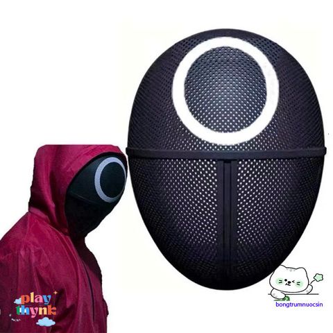Mặt Nạ Gác Cổng Squid Game - Phụ Kiện Hóa Trang Halloween Cho Nam Nữ, Cosplay Siêu Đẳng Thảo Mộc Trò Chơi Con Mực