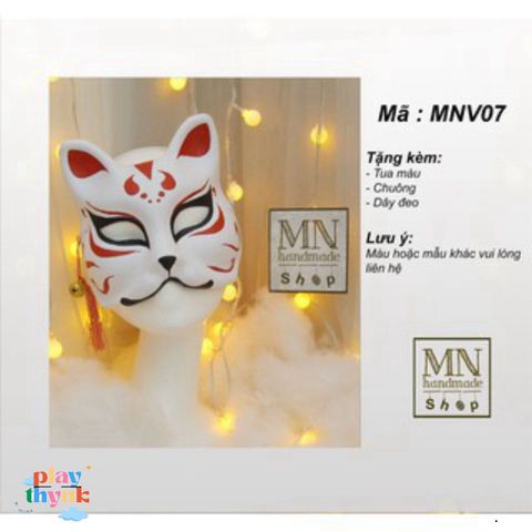 Mặt Nạ Cosplay Hình Cáo Độc Đáo Halloween - Vẽ Theo Yêu Cầu, Phụ Kiện Thời Trang Hóa Trang Nghệ Thuật