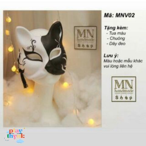 Mặt Nạ Cosplay Hình Cáo Độc Đáo Halloween - Vẽ Theo Yêu Cầu, Phụ Kiện Thời Trang Hóa Trang Nghệ Thuật
