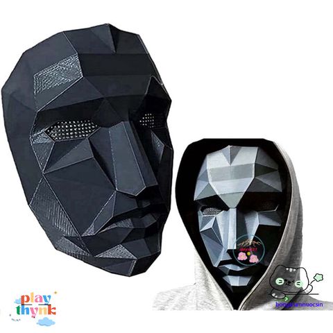 Mặt Nạ Boss Squid Game - Phụ Kiện Hóa Trang Halloween Độc Đáo - Đạo Cụ Cosplay Phim Kinh Dị Hàn Quốc