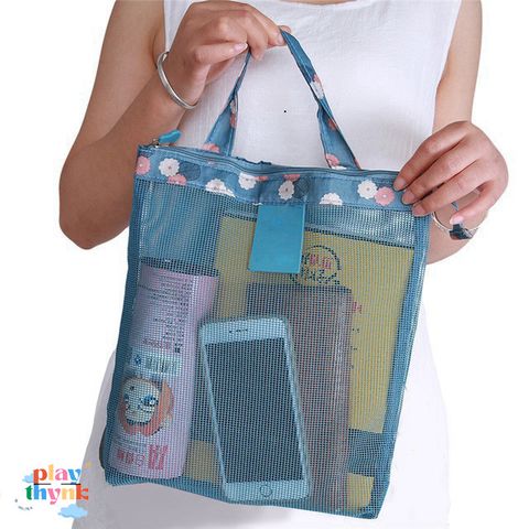 Túi Lưới Du Lịch Biển Tiện Lợi - Thiết Kế Nhỏ Gọn, Thời Trang, Chất Liệu Cao Cấp, Dễ Quan Sát Đồ Đạc, Phù Hợp Đi Nghỉ Mát