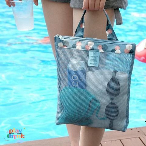 Túi Lưới Du Lịch Biển Tiện Lợi - Thiết Kế Nhỏ Gọn, Thời Trang, Chất Liệu Cao Cấp, Dễ Quan Sát Đồ Đạc, Phù Hợp Đi Nghỉ Mát