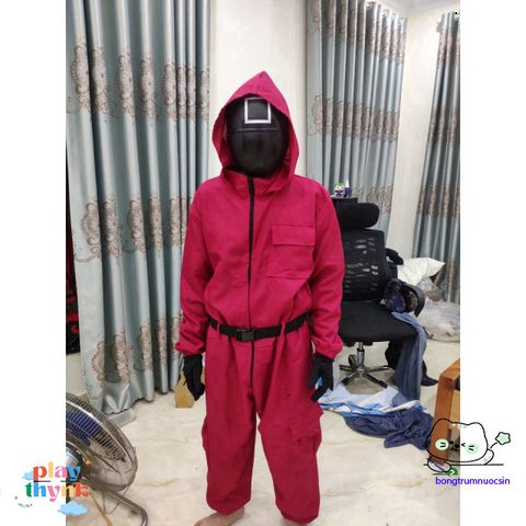 Mặt Nạ Cosplay Squid Game - Biến Hóa Nhân Vật Lính Hình Tròn, Tam Giác, Vuông Cho Halloween và Tiệc Tùng, Quà Tặng Tuyệt Vời