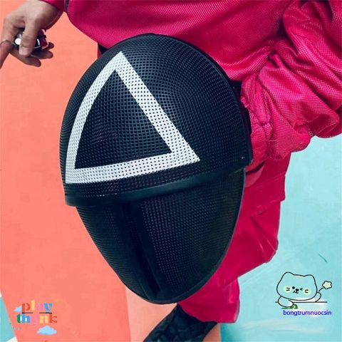 Mặt Nạ Cosplay Squid Game - Biến Hóa Nhân Vật Lính Hình Tròn, Tam Giác, Vuông Cho Halloween và Tiệc Tùng, Quà Tặng Tuyệt Vời