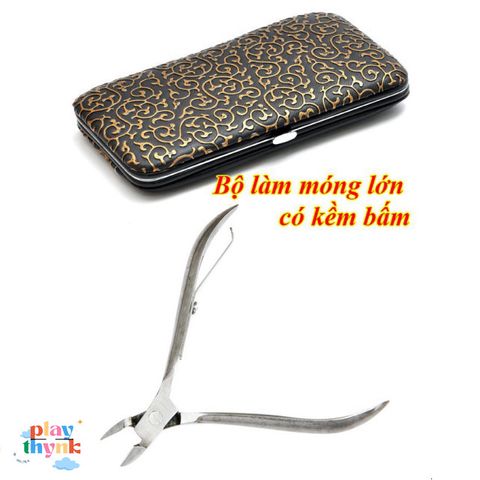 Bộ dụng cụ chăm sóc móng 12 món cao cấp với kềm bấm lớn - Dụng cụ làm đẹp hoàn hảo cho móng tay xinh đẹp