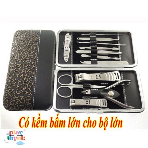 Bộ dụng cụ chăm sóc móng 12 món cao cấp với kềm bấm lớn - Dụng cụ làm đẹp hoàn hảo cho móng tay xinh đẹp
