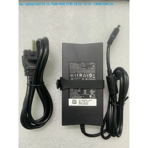 Sạc Laptop Dell G7 15 7588 7590 7790 130W 19.5V 6.7A Chân kim to 7.4*5.0mm - Sạc zin chất lượng cao, bảo hành 3 tháng