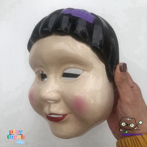 Mặt Nạ Robot Squid Game - Đồ Chơi Hóa Trang Halloween An Toàn, Chất Liệu PVC, Đạo Cụ Cosplay Độc Đáo, Hot Trend 2021