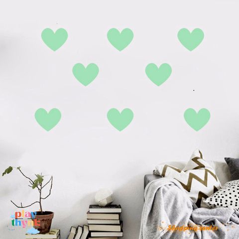 Giấy Dán Tường Phát Sáng Hình Trái Tim - Decal Tường PVC Phát Quang Cho Phòng Ngủ và Phòng Trẻ Em, Bền, An Toàn, Đẹp Mê Hồn