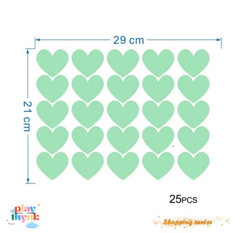 Giấy Dán Tường Phát Sáng Hình Trái Tim - Decal Tường PVC Phát Quang Cho Phòng Ngủ và Phòng Trẻ Em, Bền, An Toàn, Đẹp Mê Hồn