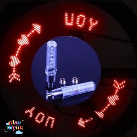 Bộ 2 Đèn LED Gắn Van Xe Tạo Chữ Khi Chạy Cực Đẹp MSV57 - Phụ Kiện Xe Máy, Xe Đạp Độc Đáo