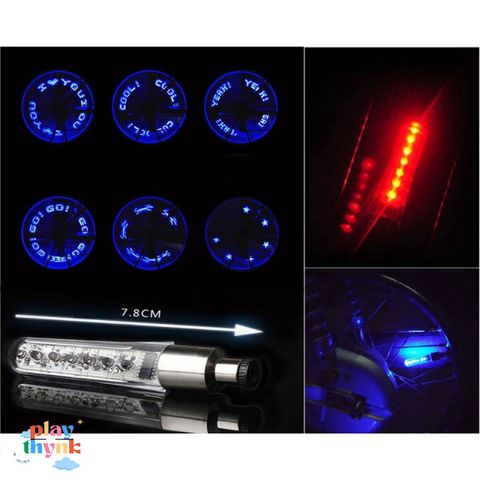 Bộ 2 Đèn LED Gắn Van Xe Tạo Chữ Khi Chạy Cực Đẹp MSV57 - Phụ Kiện Xe Máy, Xe Đạp Độc Đáo