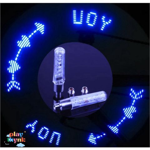 Bộ 2 Đèn LED Gắn Van Xe Tạo Chữ Khi Chạy Cực Đẹp MSV57 - Phụ Kiện Xe Máy, Xe Đạp Độc Đáo