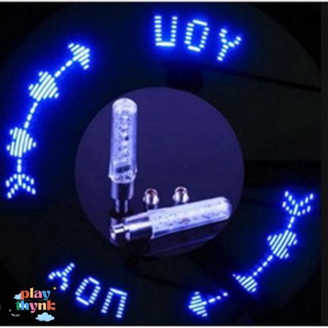 Bộ 2 Đèn LED Gắn Van Xe Tạo Chữ Khi Chạy Cực Đẹp MSV57 - Phụ Kiện Xe Máy, Xe Đạp Độc Đáo