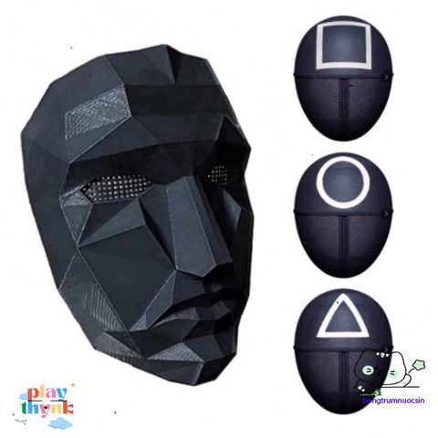 Mặt Nạ BOSS Squid Game - Đạo Cụ Hóa Trang Halloween, Đồ Chơi Cosplay Độc Đáo Cho Fan Trò Chơi Con Mực