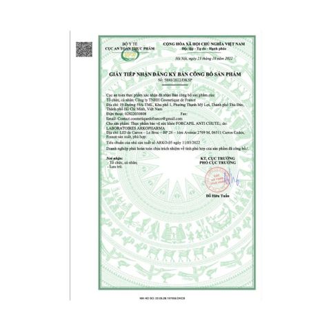 Viên Uống Mọc Tóc Arkopharma forcapil Anti-Chute 30 Viên - Hỗ Trợ Tóc Mọc Dày Khỏe, Ngăn Ngừa Rụng Tóc, Cải Thiện Tình Trạng Tóc Mỏng