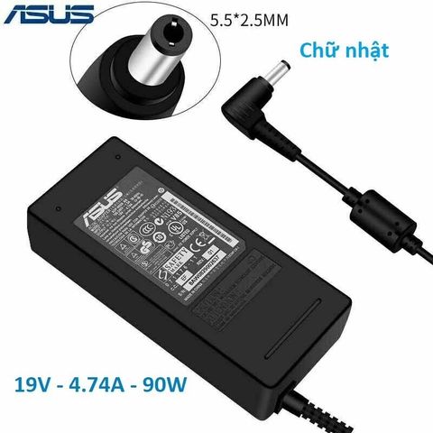 Sạc Laptop Asus K43s K53s K53sd K53sv 19V 4.74A 90W Chân Thường 5.5mm - Adapter Chính Hãng Bảo Hành 12 Tháng