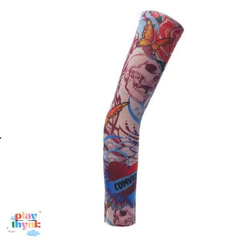 Áo Tay Hình Xăm Pyiyi - Ống Tay Thời Trang Độc Đáo Cho Bàn Tay, Chất Liệu Polyester Co Dãn, 10 Mẫu Họa Tiết Thời Thượng