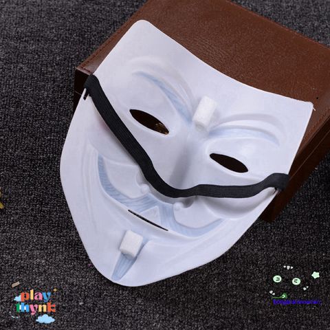 Mặt Nạ Hóa Trang Hacker Anonymous Vàng Bạc Đen Trắng - Phụ Kiện Độc Đáo Cho Halloween và Cosplay