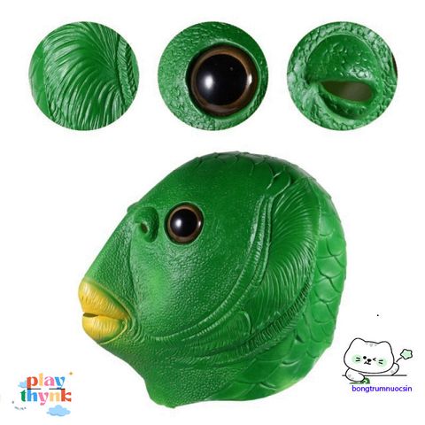 Mặt Nạ Quái Vật Xanh - Phụ Kiện Cosplay Halloween Kinh Dị Đáng Yêu Cho Người Lớn và Thanh Thiếu Niên