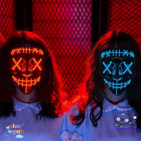 Mặt Nạ LED Halloween Hình Xương Độc Đáo - Phụ Kiện Tiệc Tùng Rùng Rợn Cho Dịp Halloween và Sự Kiện Giải Trí