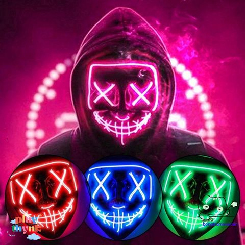 Mặt Nạ LED Halloween Hình Xương Độc Đáo - Phụ Kiện Tiệc Tùng Rùng Rợn Cho Dịp Halloween và Sự Kiện Giải Trí