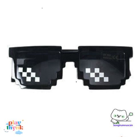 Kính Mát Nam Thug Life - Kính UV400 Họa Tiết Độc Đáo Phong Cách 8-Bit Thời Trang, Quà Tặng Hoàn Hảo cho Ngày Biển