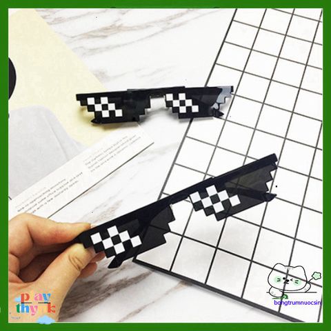 Kính Mát Thug Life 6 Chấm - Phụ Kiện Gaming Cá Tính Độc Đáo cho Gamer - Kính Minecraft Nhiều Màu Sắc