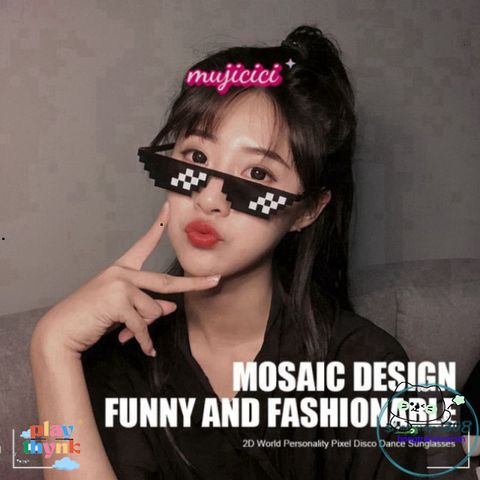 Kính Mát Mosaic Hai Chiều Thời Thượng - Phong Cách Disco Punk, Bảo Vệ UV400, Tầm Nhìn HD, Phụ Kiện Thời Trang Năng Động