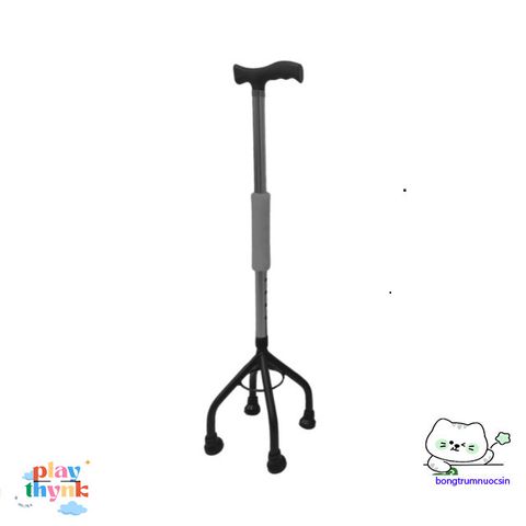 Gậy Tập Đi 4 Chân Lucass B932 Chính Hãng - Điều Chỉnh Chiều Cao Dành Cho Người Già, Người Khuyết Tật, An Toàn Khi Di Chuyển