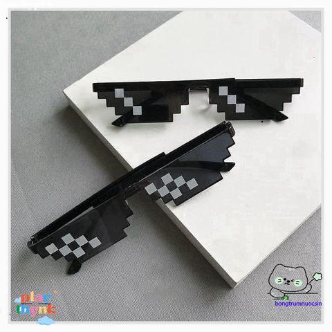 Kính Mát Thug Life Năng Động - Thiết Kế Cá Tính Pixel, Chống UV400, Phù Hợp Mọi Lứa Tuổi, Dành Cho Tiệc Tùng & Du Lịch
