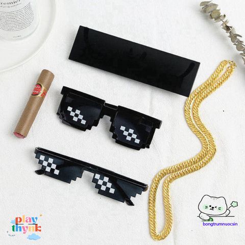 Kính Mát Thug Life 6 Chấm - Kính Thời Trang Minecraft Cực Chất, Kiểu Dáng Dễ Thương Phù Hợp Nam Nữ, Hot Trend 2023