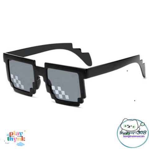 Kính Thời Trang Pixel Thug Life - Kính Mát UV400 Phong Cách Hip Hop Dành Cho Nam Nữ, Thời Trang Đường Phố Năng Động