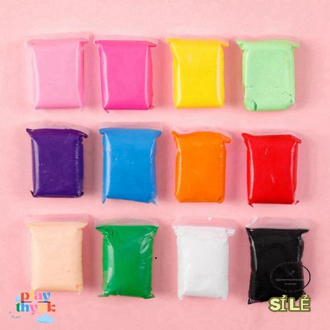 Bộ 12 Màu Đất Sét Nghệ Sĩ Tự Khô - Đồ Chơi Thủ Công Sáng Tạo, An Toàn Cho Trẻ Em, Dụng Cụ Tạo Hình Chất Liệu Siêu Mềm Mịn