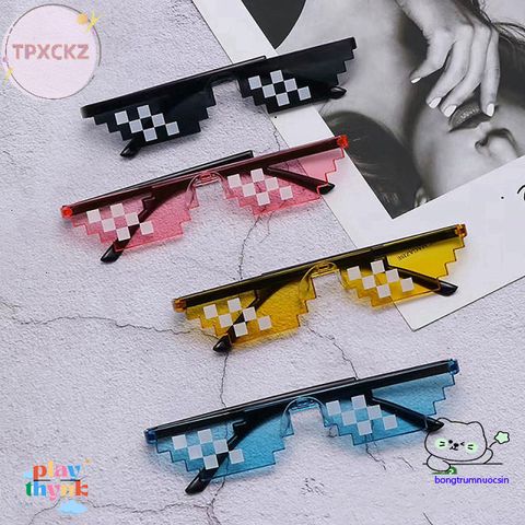 Kính Mát Pixel Robot Retro - Thiết Kế Độc Đáo, Chống UV Hoàn Hảo Dành Cho Game Thủ và Người Yêu Thời Trang