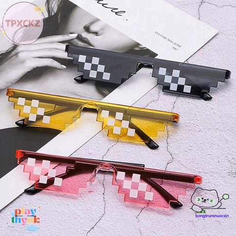 Kính Mát Pixel Robot Retro - Thiết Kế Độc Đáo, Chống UV Hoàn Hảo Dành Cho Game Thủ và Người Yêu Thời Trang