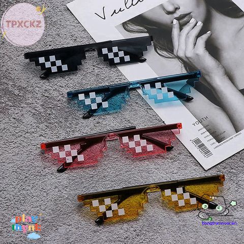 Kính Mát Pixel Robot Retro - Thiết Kế Độc Đáo, Chống UV Hoàn Hảo Dành Cho Game Thủ và Người Yêu Thời Trang