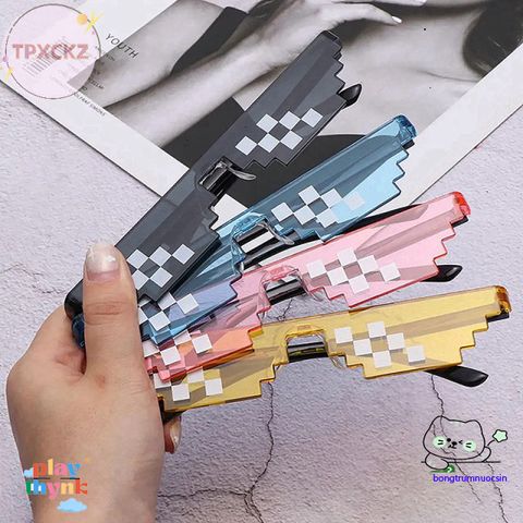 Kính Mát Pixel Robot Retro - Thiết Kế Độc Đáo, Chống UV Hoàn Hảo Dành Cho Game Thủ và Người Yêu Thời Trang