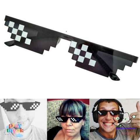 Kính Mắt Thug Life Minecraft Cho Nam Nữ - Phụ Kiện Gamer Siêu Ngầu, Chống Tia UV, Gấp Gọn, Trend Mới 2023