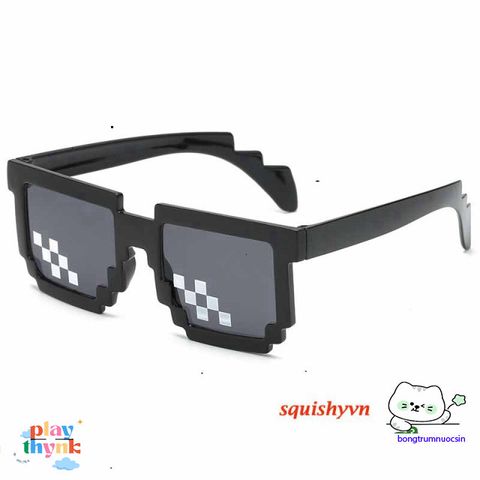 Kính Mát Thug Life Chất Minecraft - Kính Thời Trang Đen Đậm Chất Ngầu Cho Nam Nữ - Phong Cách Siêu Cute