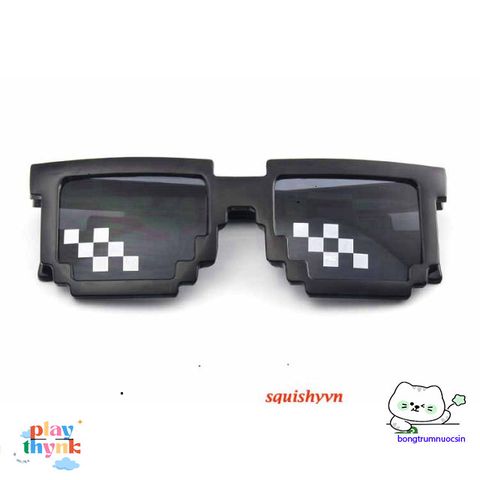 Kính Mát Thug Life Chất Minecraft - Kính Thời Trang Đen Đậm Chất Ngầu Cho Nam Nữ - Phong Cách Siêu Cute