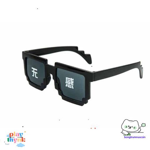 Kính Mát Thug Life Chất Minecraft - Kính Thời Trang Đen Đậm Chất Ngầu Cho Nam Nữ - Phong Cách Siêu Cute